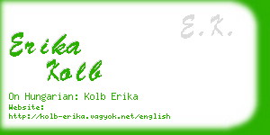 erika kolb business card